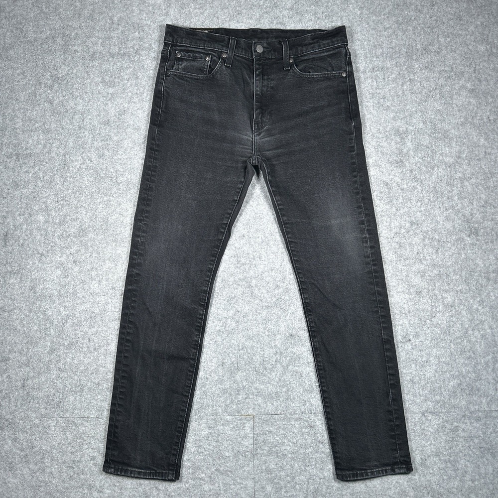 Levis 510 Denim Jeans Men's Size 32x30(31x27) Black Straight Slim Fit‎ Red Tab